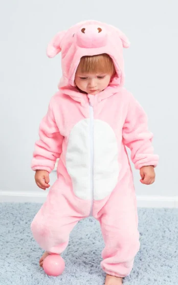 BABY PINK PIG ONESIE