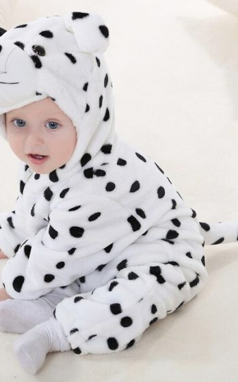 BABY SNOW LEOPARD ONESIE