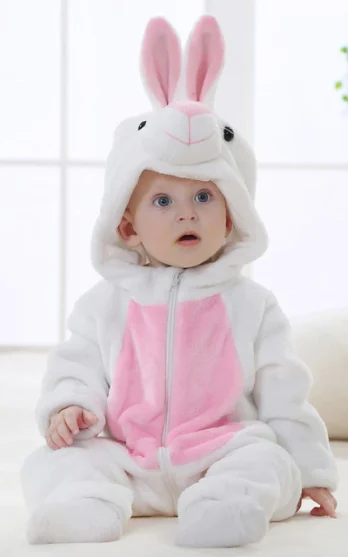 Baby White Rabbit Onesie