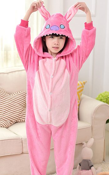 Kids Pink Stitch Onesie